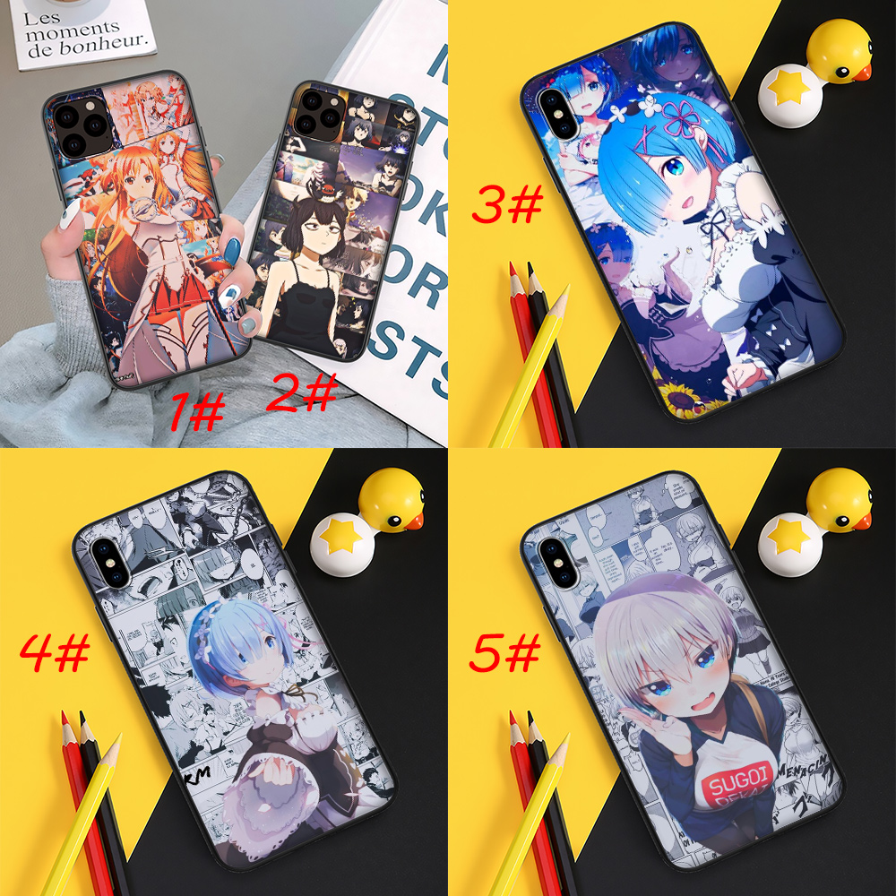 Ốp Điện Thoại Mềm Hình Anime Albedo Overlord Ts6 Cho Iphone 11 Pro Xs Max Xr X 8 7 6 6s Plus