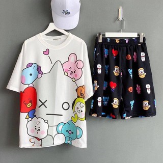 [SIÊU HOT] Set quần sooc BTS + áo thun 3D nhiều hình (SỈ từ 5sp bất kì)