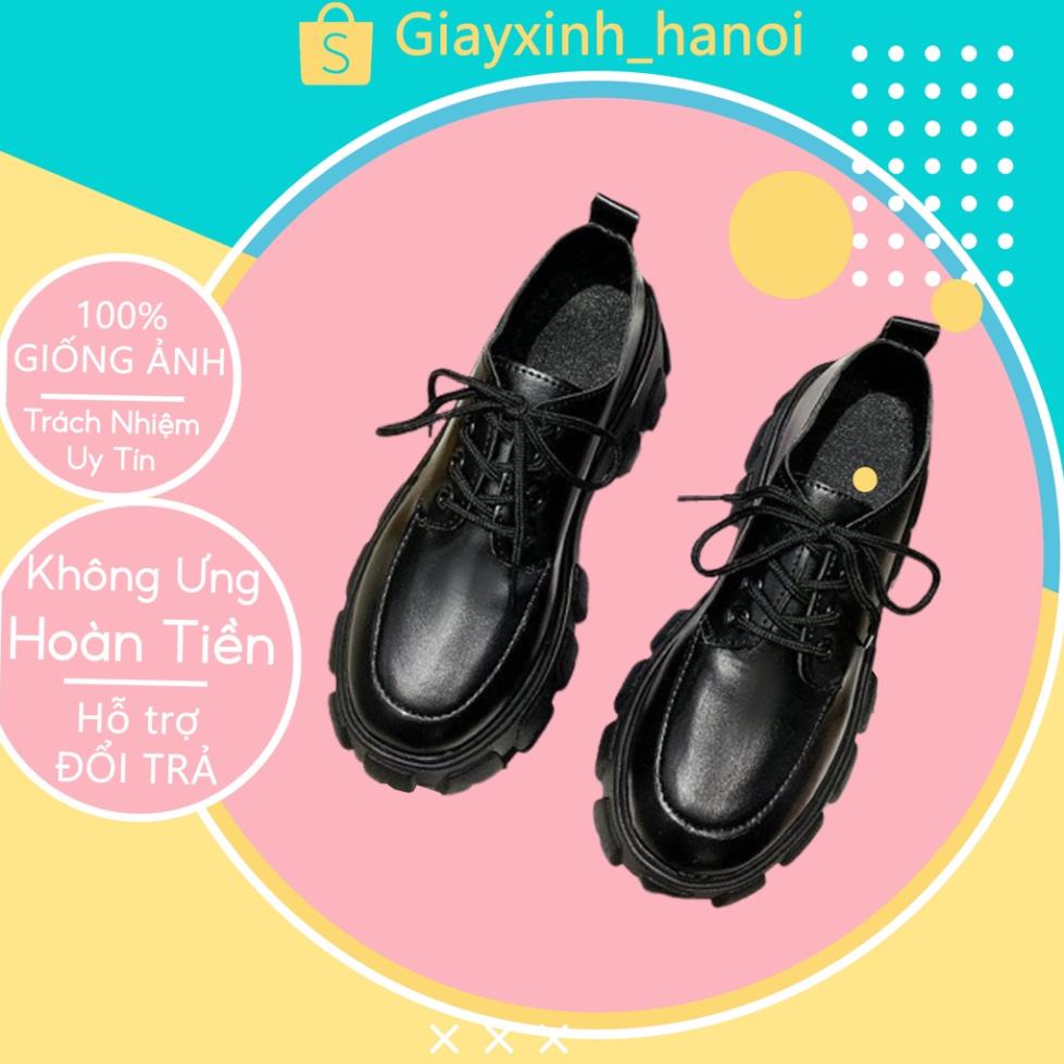 Giày bốt nữ cổ thấp đế bánh mì, Bốt nữ thấp cổ chất da bóng đẹp hot trend 2021 📱