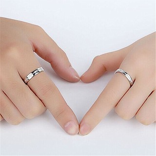 Nhẫn bạc đôi nhịp tim