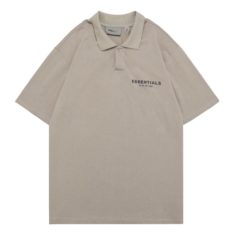Áo thun cotton tay ngắn in chữ ESSENTIALS thời trang