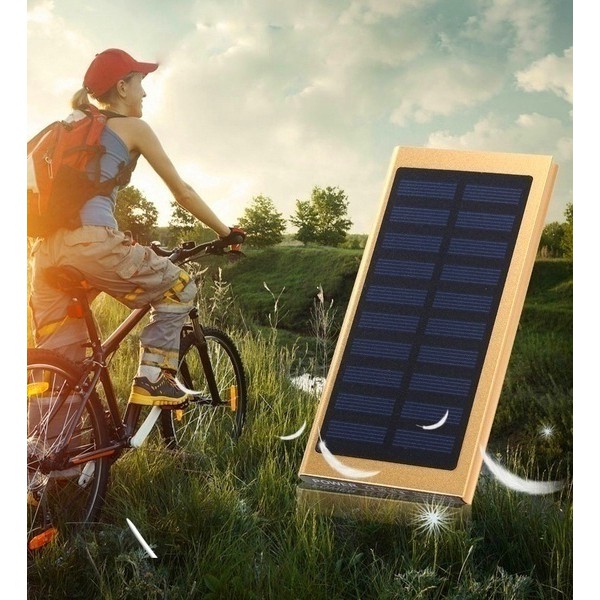 Sạc Dự Phòng Năng lượng mặt trời 50000 mah Power Bank sạc dự phòng siêu mỏng Với LED Đèn pin