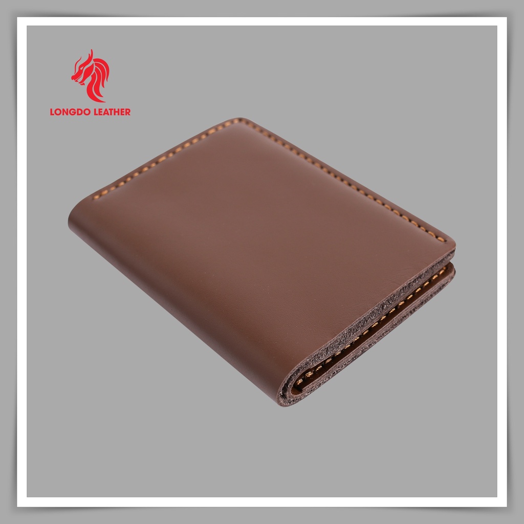 Ví nam kiểu đứng da bò thật - Bảo hành 5 năm - Hàng chính hãng thương hiệu Longdo Leather - BD04