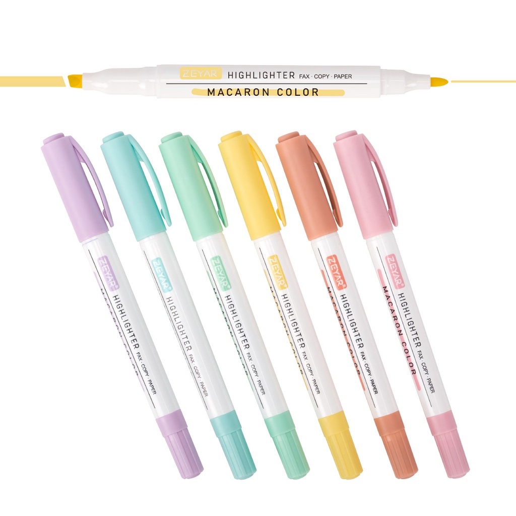 Bút dạ quang 6 màu dễ thương độc đáo