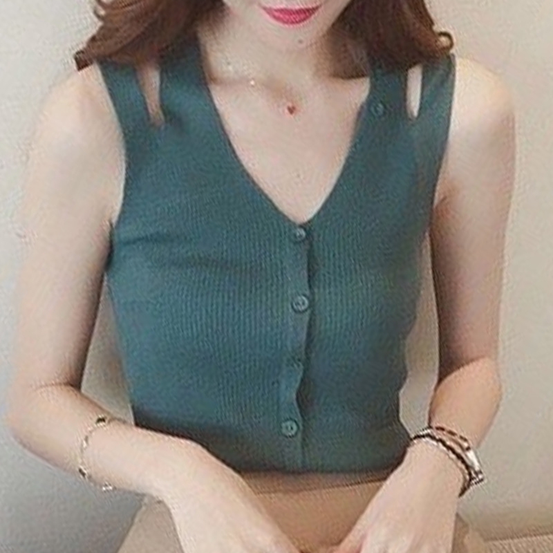 Áo len không tay hở lưng quyến rũ cho nữ | BigBuy360 - bigbuy360.vn