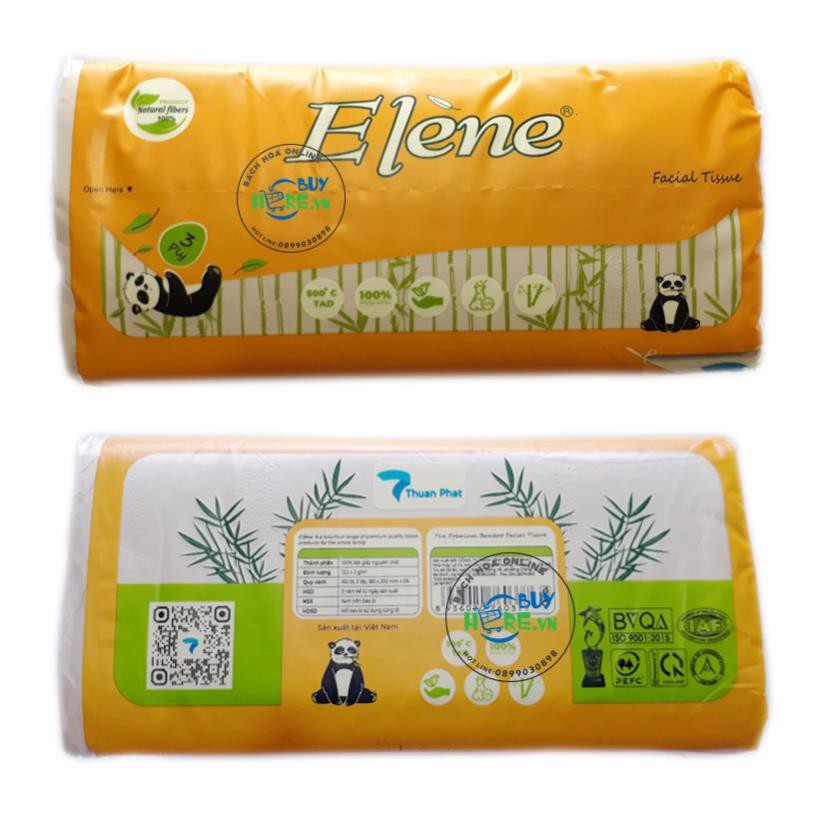 Combo 4 gói Khăn Giấy Tre Lụa - Elène Tre 480 tờ