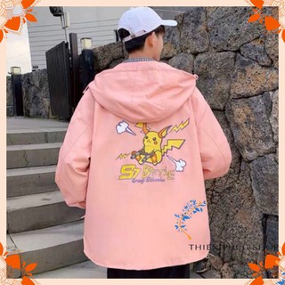 Áo khoác dù nam nữ Pokemon