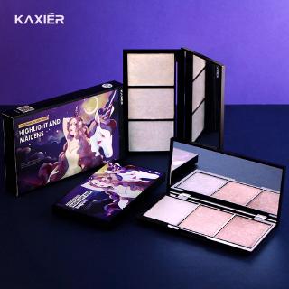 Phấn bắt sáng KAXIER ba màu dạng nén mịn trang điểm cho nữ
