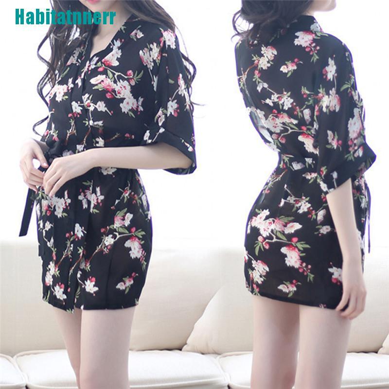 Áo Choàng Ngủ Vải Hoa Quyến Rũ Cho Nữ | BigBuy360 - bigbuy360.vn