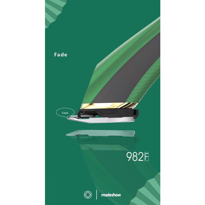 Tông đơ cắt tóc công suất 7w dùng 4h madeshow CG-982F màu xanh lá