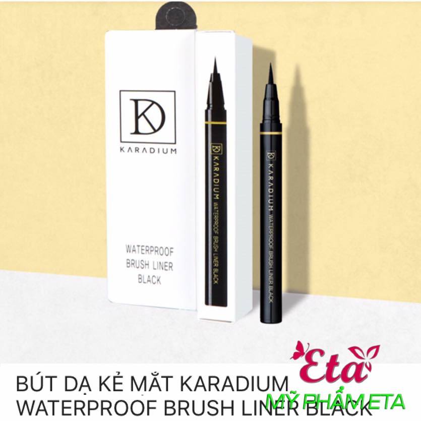 Dạ kẻ mắt Karadium Waterproof Brush LINER Black nét mảnh sắc nét, chống lem