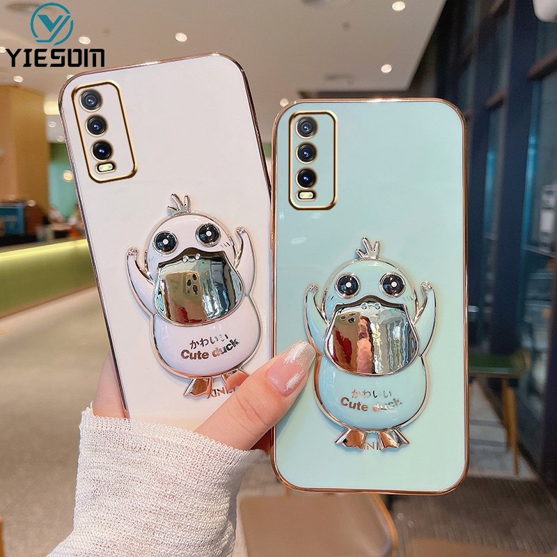 Ốp Điện Thoại Silicon Mềm Có Giá Đỡ Cho Vivo Y16 Y02S Y35 Y20 Y20S Y12S Y21 Y21T Y21S Y21A Y33S Y33T Y15A Y15S Y01 Y12 Y17 Y15 Y19