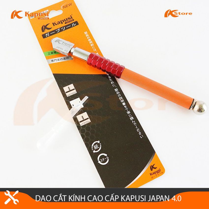 DAO CẮT KÍNH CAO CẤP KAPUSI JAPAN 4.0MM, DAO CẮT KÍNH NHẬT BẢN, CAM KẾT HÀNG CHÍNH HÃNG