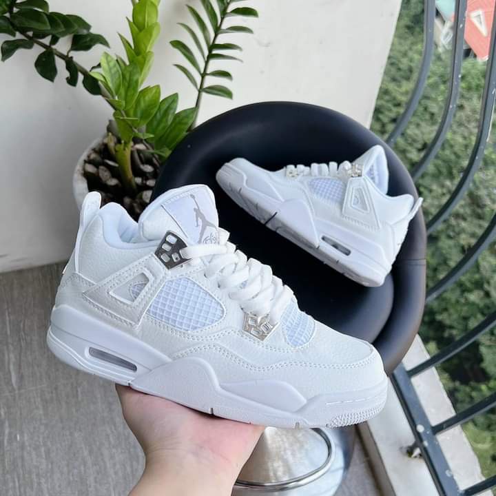 Giày thể thao sneaker Jodan 4 trắng phong cách lịch lãm (full box)