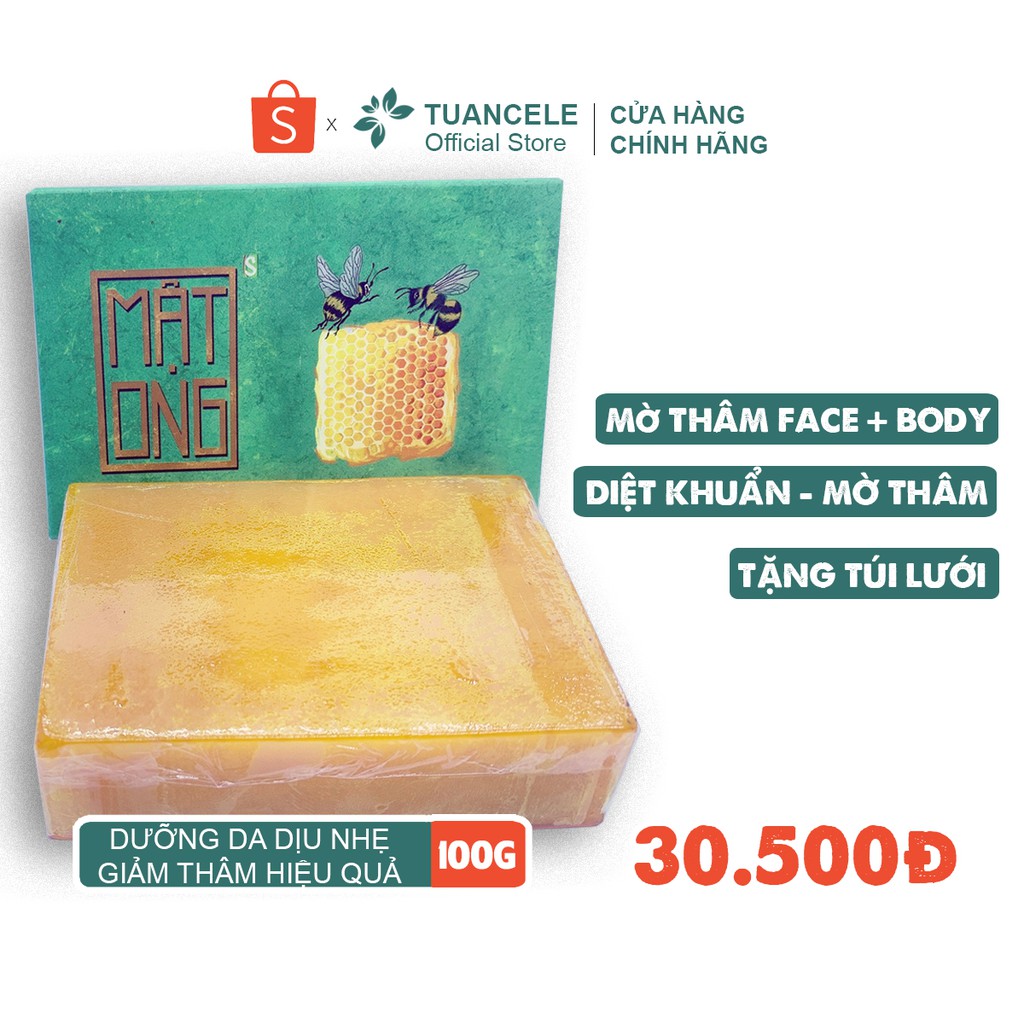 [GIẢM 3K] Xà Bông Nghệ Mật Ong Giảm Thâm Sáng Da Tự Nhiên Xà Bông HandMade 100gram