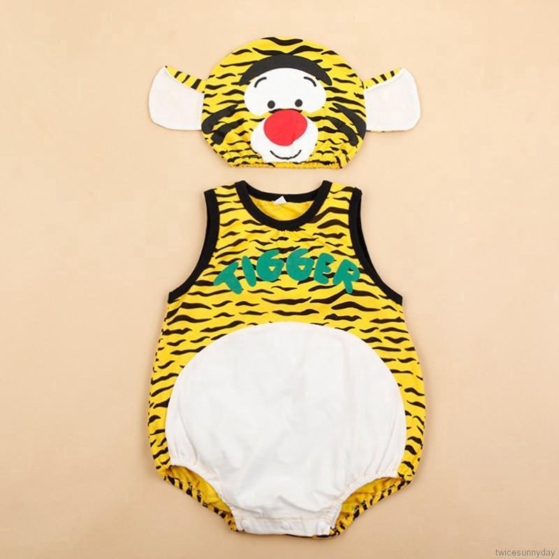 Áo liền quần cotton kiểu dáng hoạt hình anime cho bé gái/bé trai