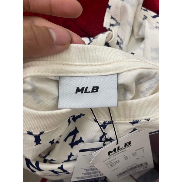 Áo Thun tay ngắn Áo phông cộc tay nam nữ chính hãng MLB Monogram Mega Logo NY Sky Blue