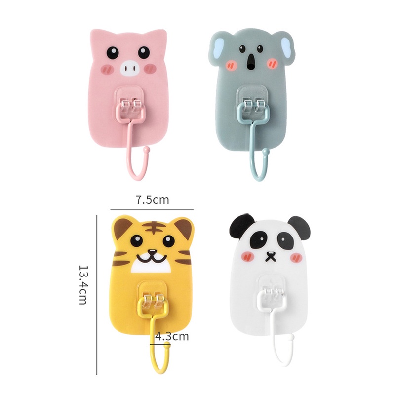 Móc treo đồ dán tường ROSALIND thiết kế động vật hoạt hình dễ thương đáng yêu