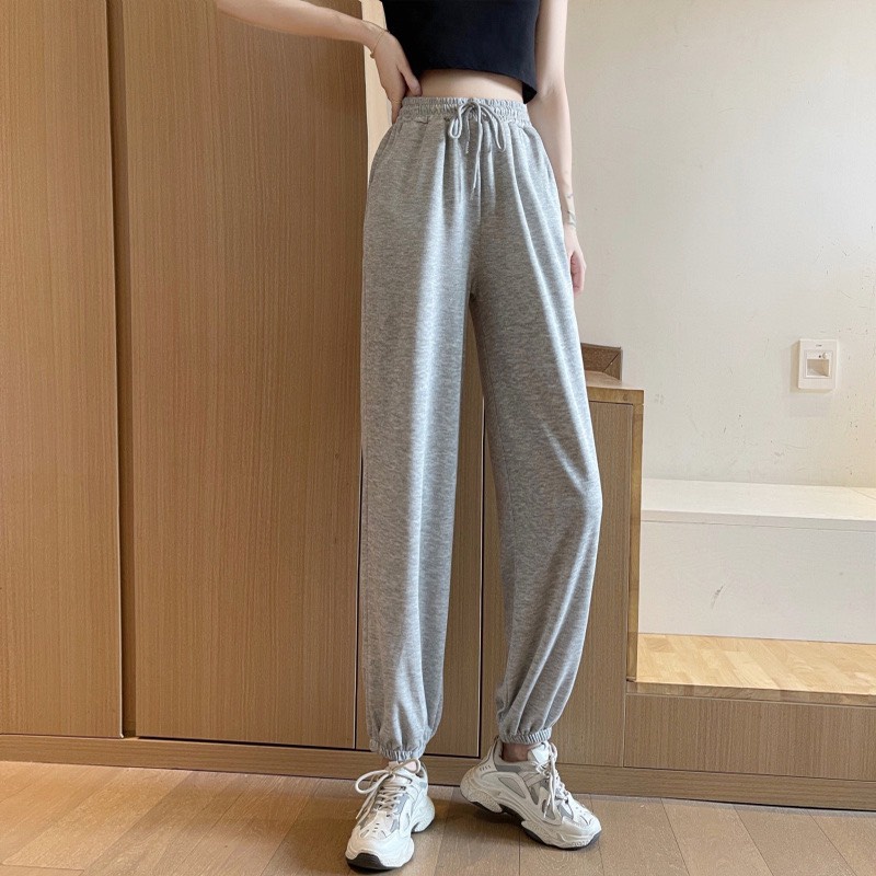 Quần nỉ jogger nữ trơn- ống bom  trơn - thêu unisex 2 màu siêu hot Zinstore94 | BigBuy360 - bigbuy360.vn