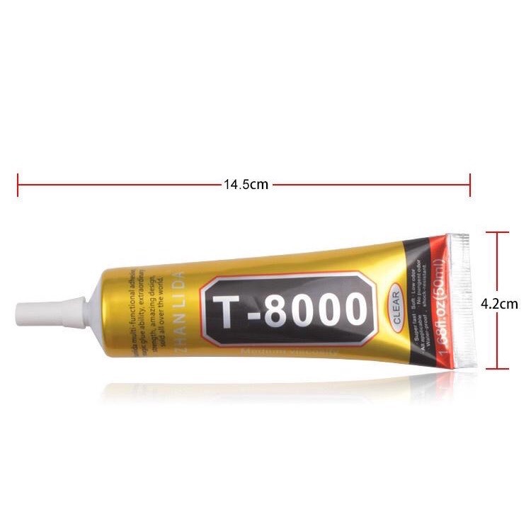 Keo Dán Thủ Công Mỹ Nghệ , Giày Vải , Đính Hạt ,... Ron Viền Màn Hình Cảm Ứng T8000 50ML