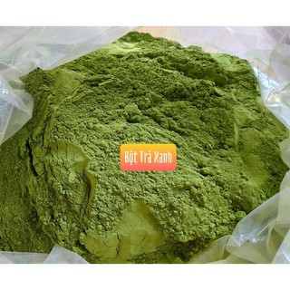 Bột Trà Xanh + Sửa Non ủ trắng đắp mặt trắng da (tặng que và cọ)