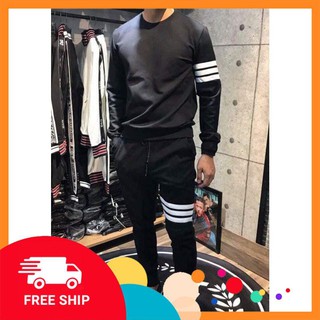 [FreeShip] Sét Bộ Thể Thao Thu Đông Nam - Chất Nỉ Da Cá Phối Đồ Siêu Đẹp