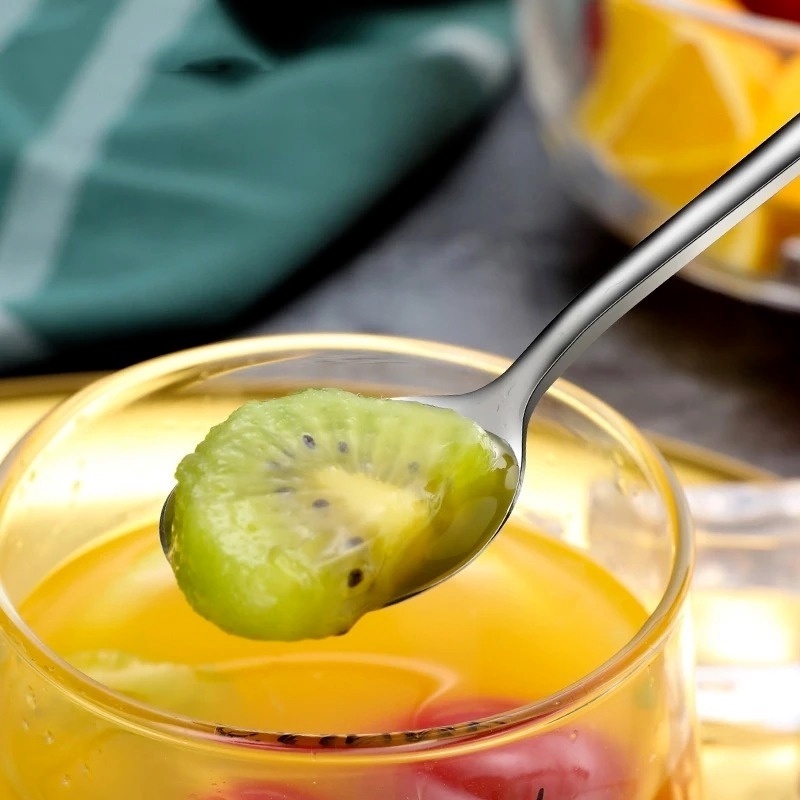 1 Muỗng Cà Phê/Nĩa Cán Dài Bằng Thép Không Gỉ