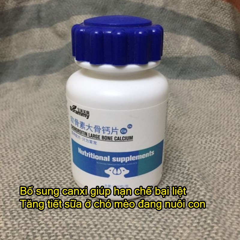 Canxi nano cho chó mèo, hỗ trợ chắc xương, bổ sung canxi ( calcium ), vitamin cho chó mèo hộp 180v