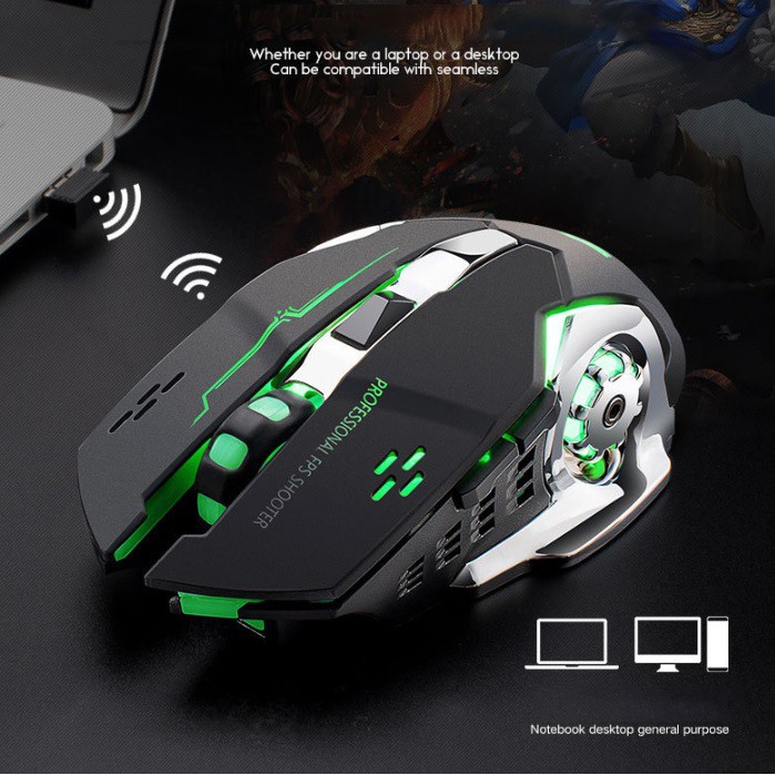Chuột không dây chuyên game pin sạc Free Wolf X8 Led 7 màu