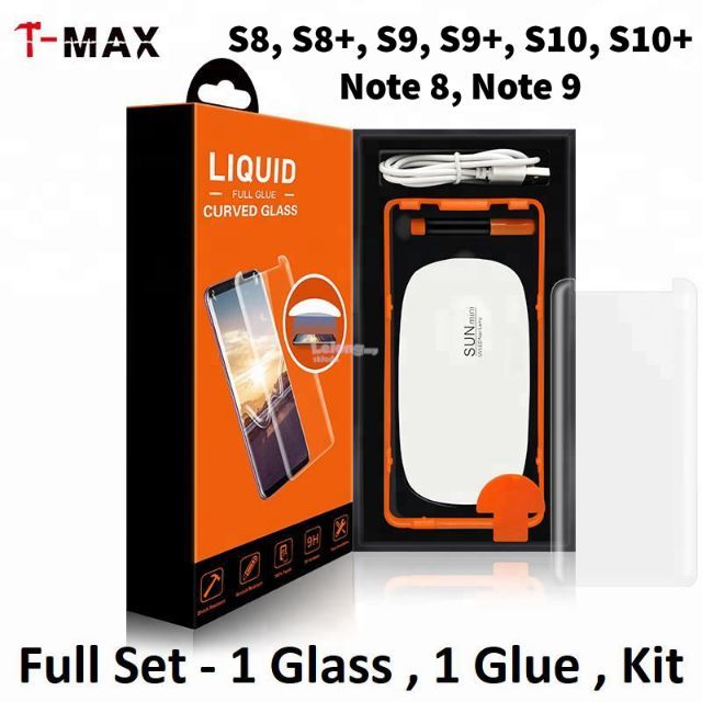 Cường Lực UV T-Max Cho Samsung S8, S9, S10, S10 plus, S20 Plus, S21 Ultra, Note 10 plus, Note 20 Ultra