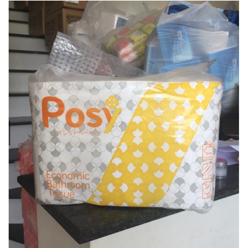 Giấy Vệ Sinh Posy Cao Cấp Có Lõi 12 Cuộn