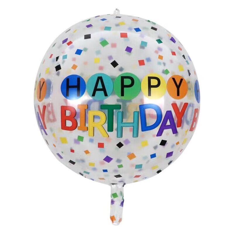 Bong Bóng 4D Chữ Happy Birthday Nhiều Màu Sắc Phong Cách Hàn Quốc - Yori Party