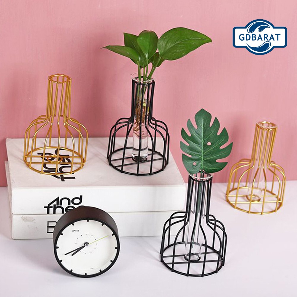 Bình Hoa Thủy Tinh Thiết Kế Kiểu Hình Học Độc Đáo Dùng Để Trang Trí Bàn Làm Việc
