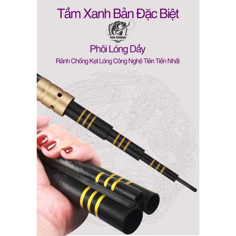 Cần Câu Đài Săn Hàng Tầm Xanh Thế Hệ 6 Bản Đặc Biệt 22H-19i Cần Câu Tay Chính Hãng Cao Cấp Tặng Kèm Ngọn Phụ