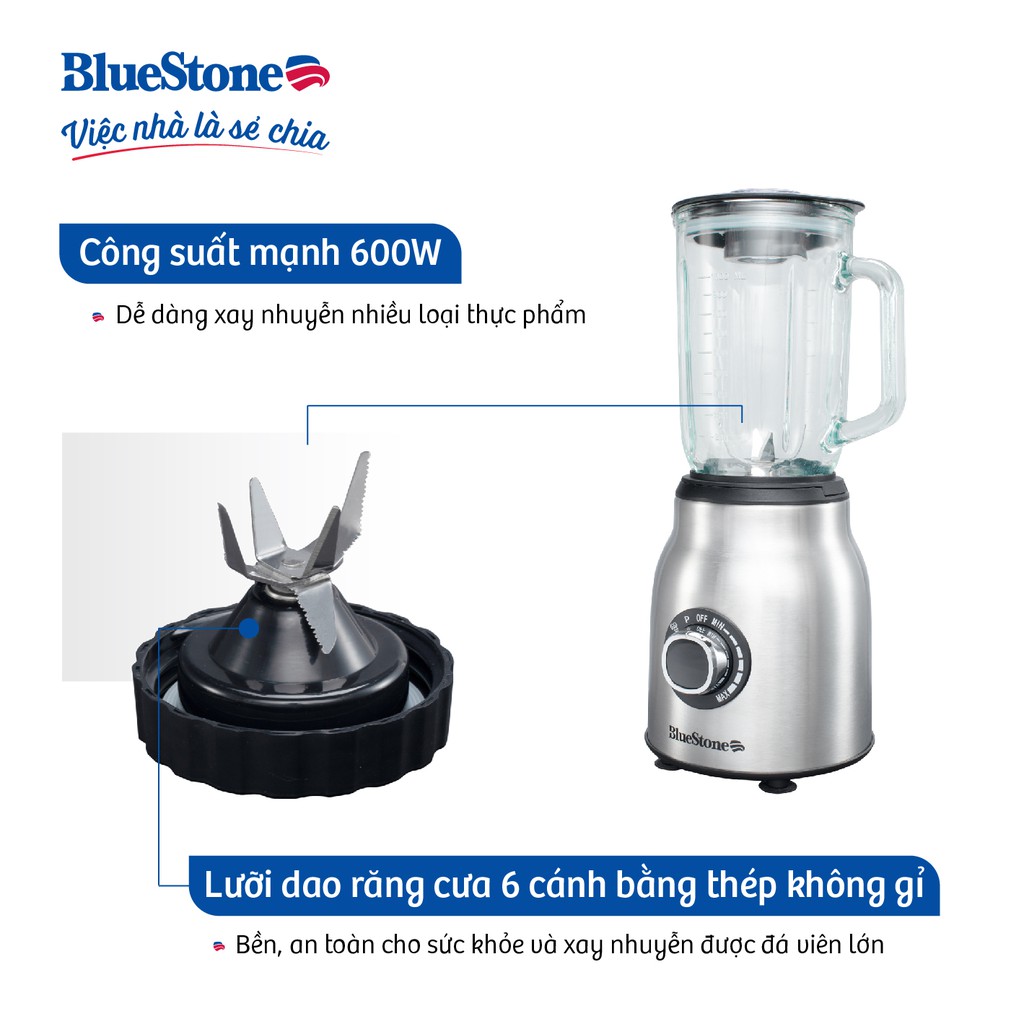 Máy xay sinh tố BlueStone BLB-5336/ Máy xay đá BlueStone 5336 - Hàng Chính Hãng