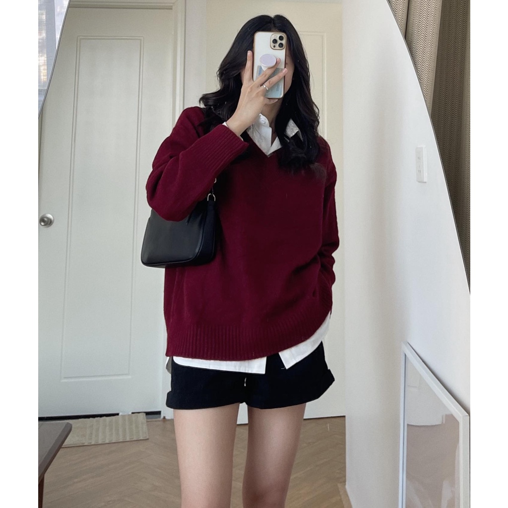 (ảnh thật) Audrey Len cổ tim trơn 955 | BigBuy360 - bigbuy360.vn