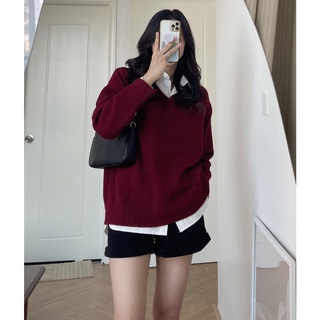(ảnh thật) Audrey Len cổ tim trơn 955