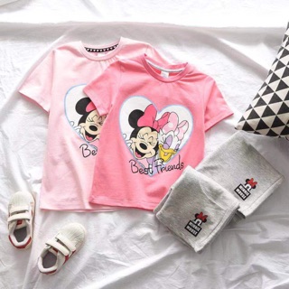 Set 2pcs của Disney hoạ tiết Minnie&Donal
