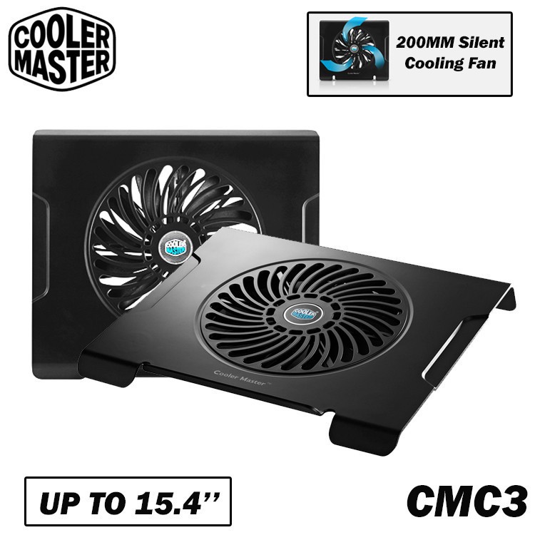 Đế Quạt Tản Nhiệt Laptop Cooler Master CMC3 Hỗ Trợ Laptop 14inch Đến 15inch- Làm Mát Laptop