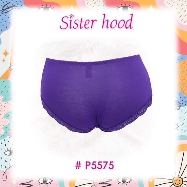 Quần lót nữ SisterHood 5575, chip ren trước đùi COTTON mềm chuẩn hàng Thái cao cấp nhập khẩu, FREESIZE dưới 59kg, Leblur