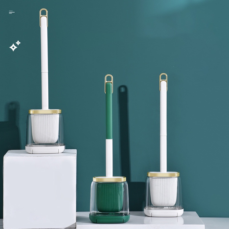 Only HOUSE Bộ Bàn Chải Vệ Sinh toilet Tay Cầm Dài Bằng silicone Không Cần Khoan