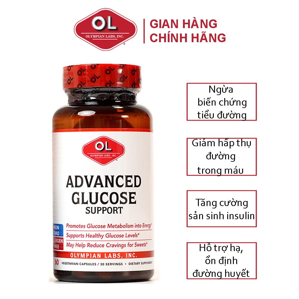 Advanced Glucose Support - Hỗ Trợ Ổn Định Đường Huyết Và Ngăn Ngừa Các Biến  Chứng - Lọ 60 Viên | Shopee Việt Nam