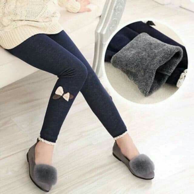 Quần legging giả bò lót lông bên trong cho bé giá sỉ rẻ