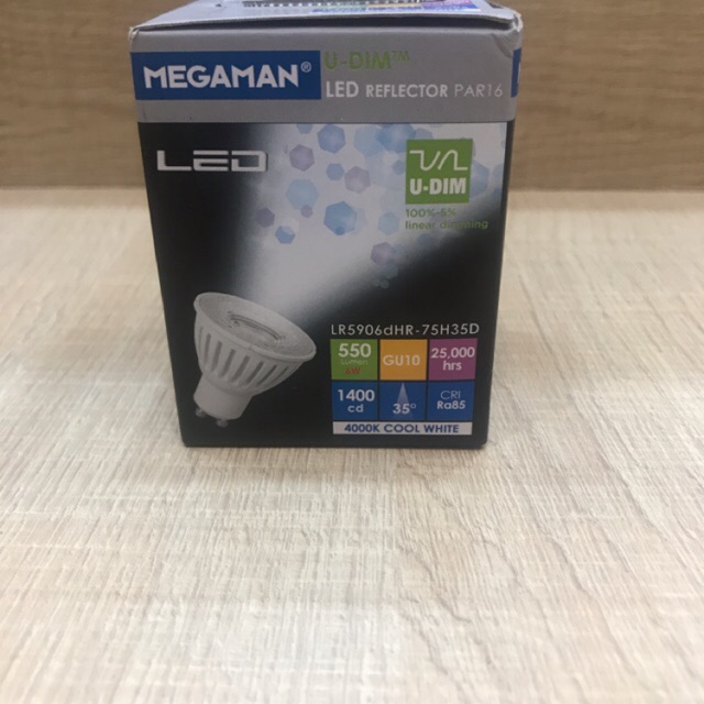 Bóng đèn Led đui GU10 công suất 6w công nghệ U-Dim |Megaman chính hãng|