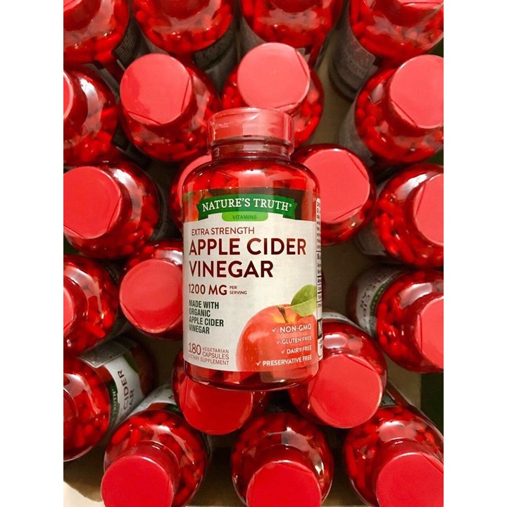 Viên uống giấm táo giảm cân Nature's Truth Apple Cider Vinegar 1200mg 180 viên