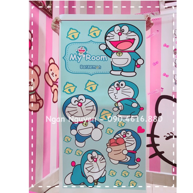 Set decal Doraemon nhiều hình (Khách tự cắt)