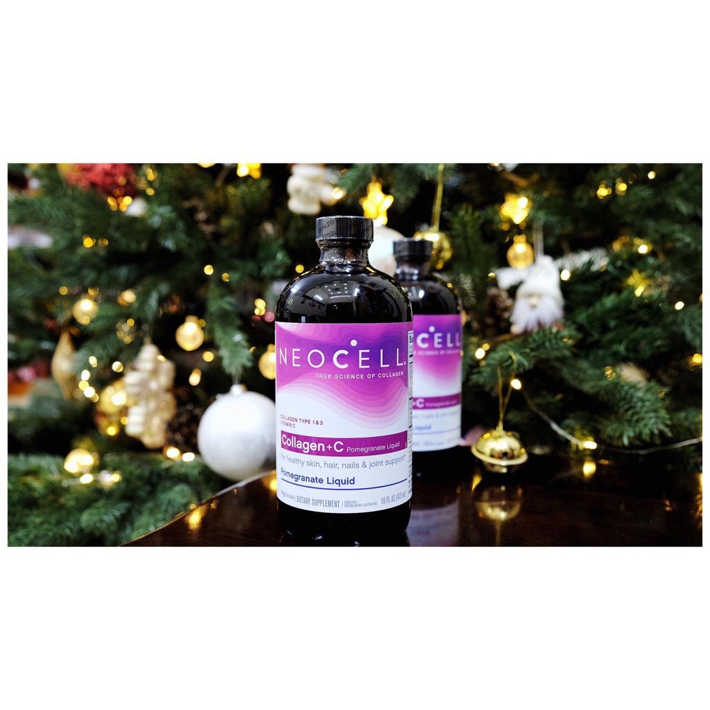 [MẪU MỚI NHẤT] Nước Uống Collagen Lựu Neocell Collagen + C Pomegranate Liquid 473ml (CHUẨN USA)
