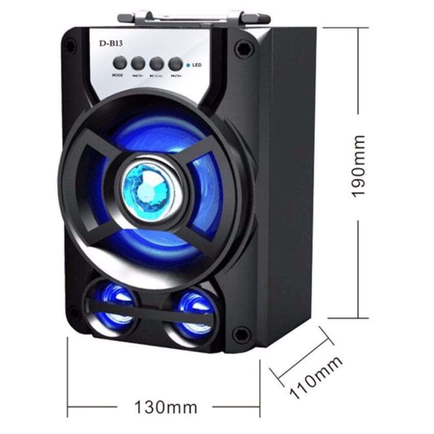 Loa bluetooth mini xách tay sành điệu 5W loại (vỏ gỗ) - có đèn Led (Màu ngẫu nhiên)