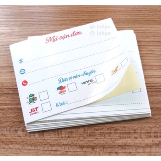 Phiếu ghi mã vận đơn có lớp keo in theo yêu cầu