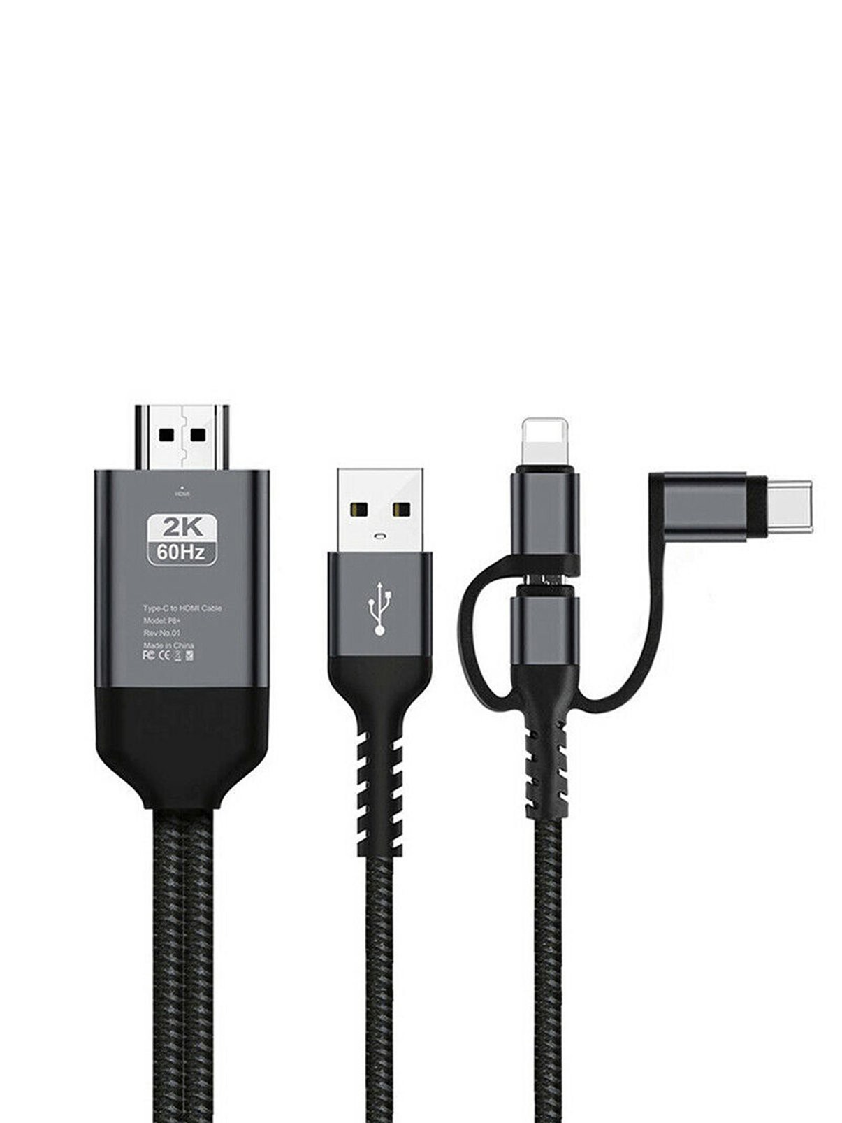 Cáp Chuyển Đổi 2m Điện Thoại Sang Hdmi-Compatible Tv Av 1080p Cho Iphone Ipad | BigBuy360 - bigbuy360.vn